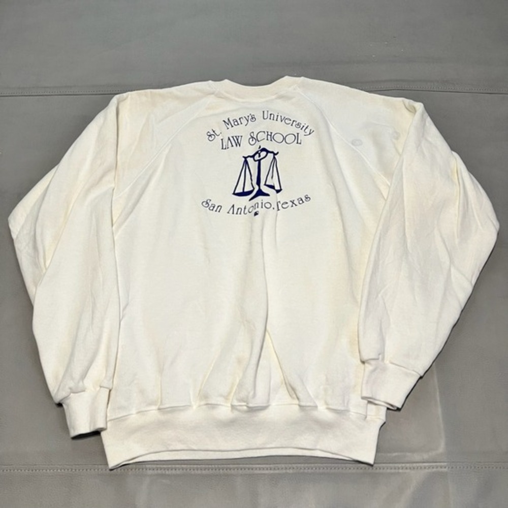 VTG St Mary University Law School Light White Sweater San Antonio Texas USA-M‎